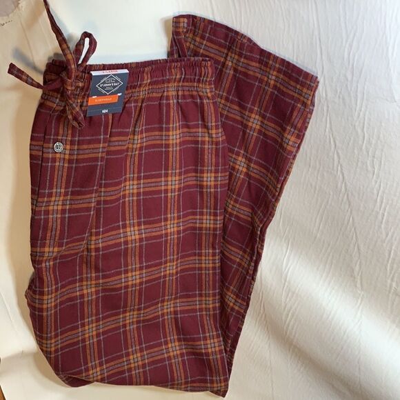 St Johns Bay Quality Lounge Sleepwear Flannel XL Orange Red Mens Unisex Comfort - Picture 3 of 5